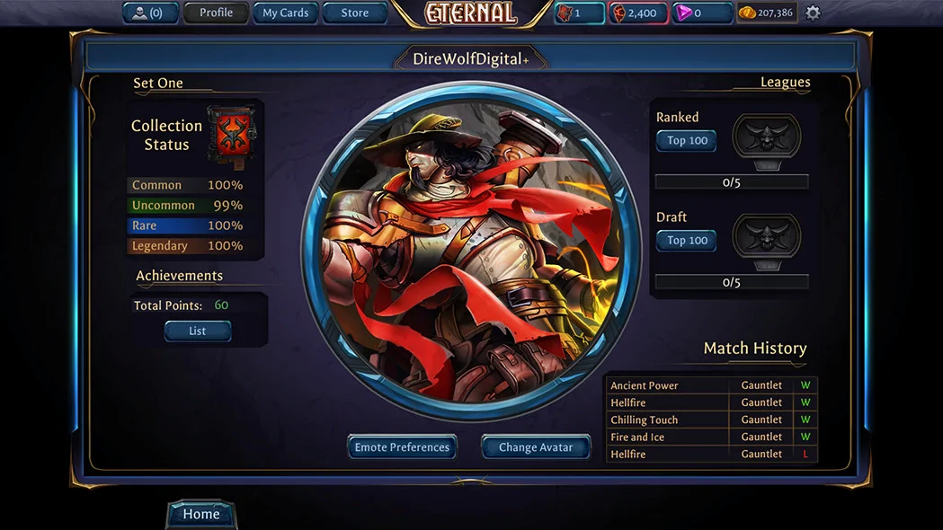 Eternal Card Game PC system requirements screenshot