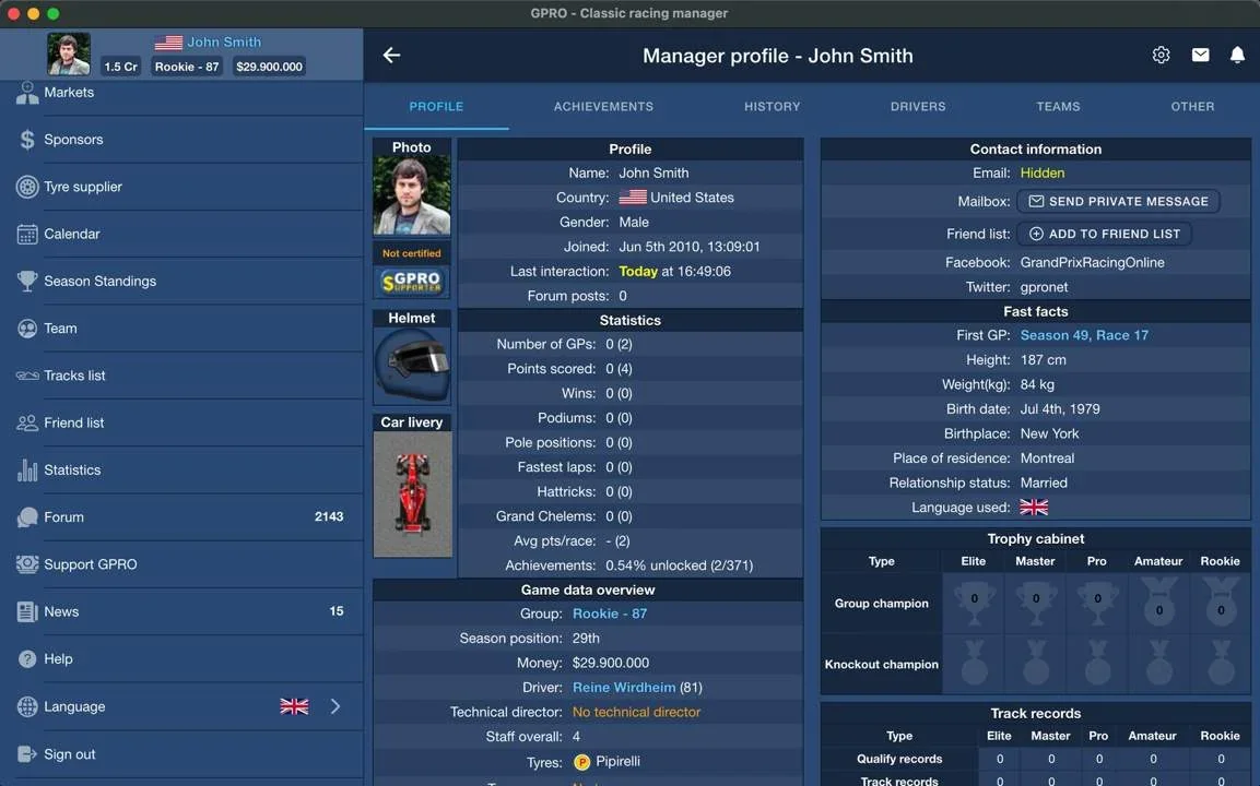 GPRO - Classic racing manager cover