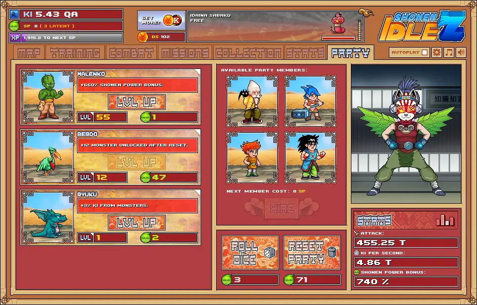 Shonen Idle Z PC performance and system requirements