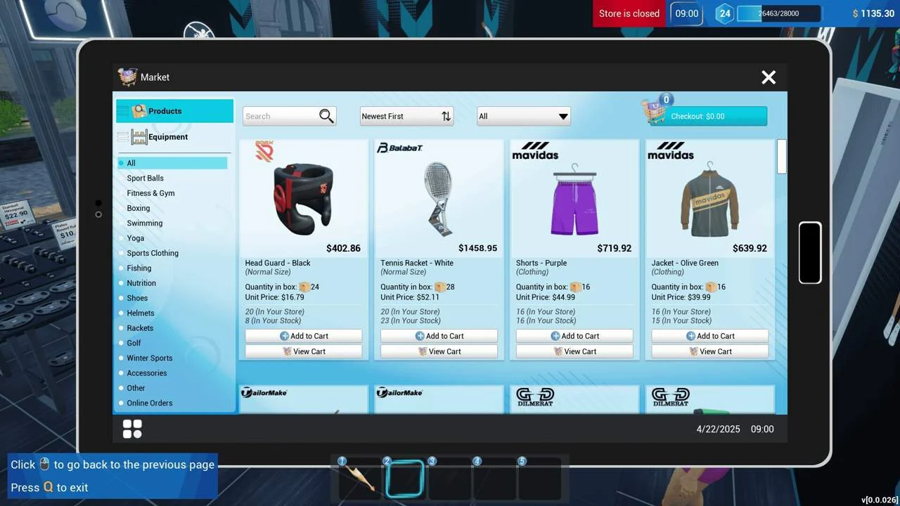 Sporting Goods Shop: Prologue PC performance and system requirements