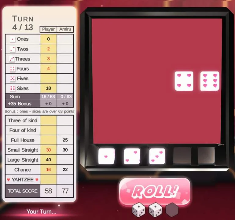 yahtzee girl PC performance and system requirements